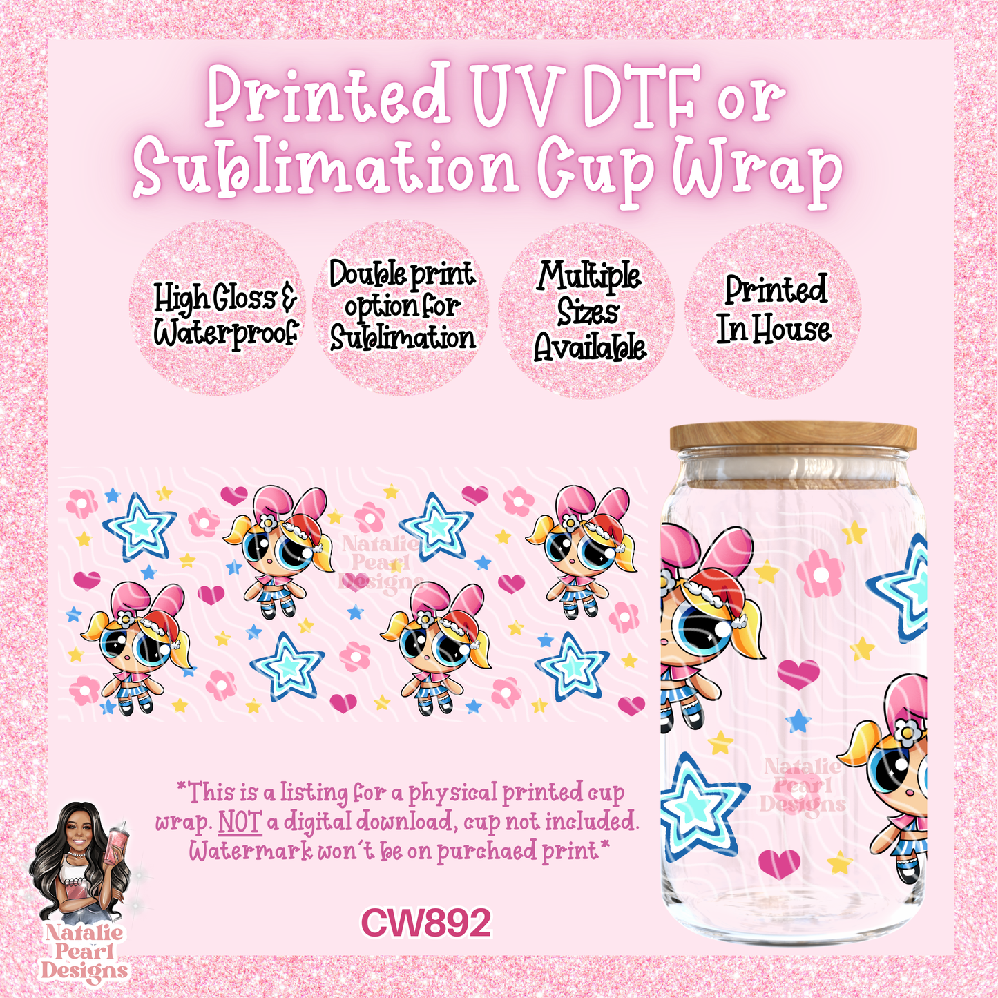 CW892 UV DTF/SUB Cup Wrap