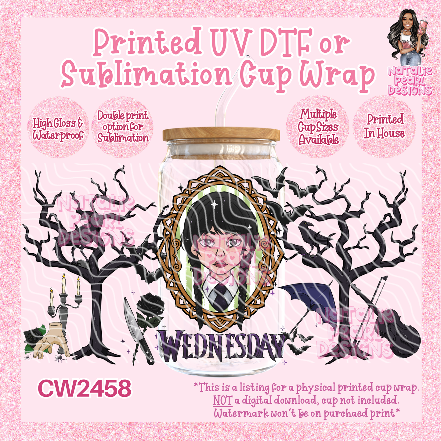 CW2458 UV DTF/SUB Cup Wraps