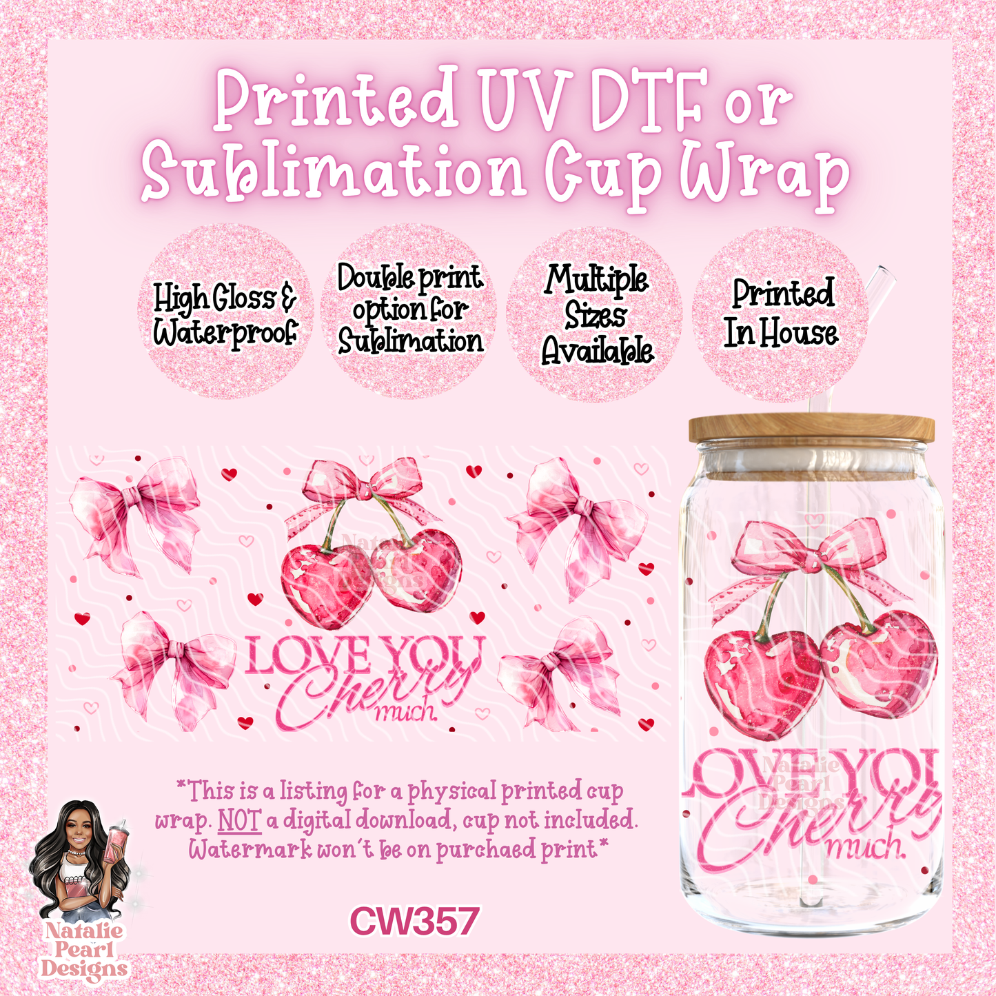 CW357 UV DTF/SUB Cup Wrap