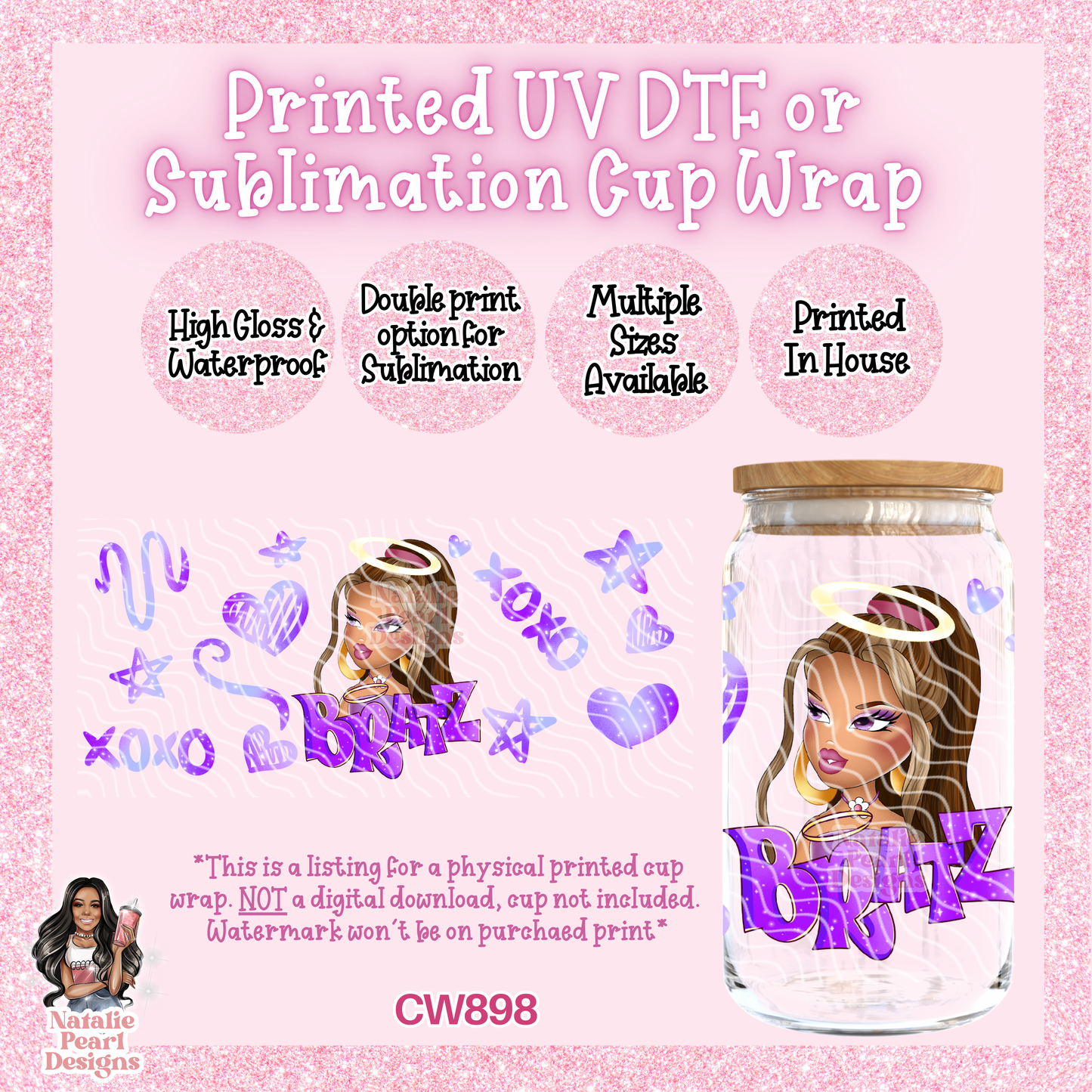 CW898 UV DTF/SUB Cup Wrap