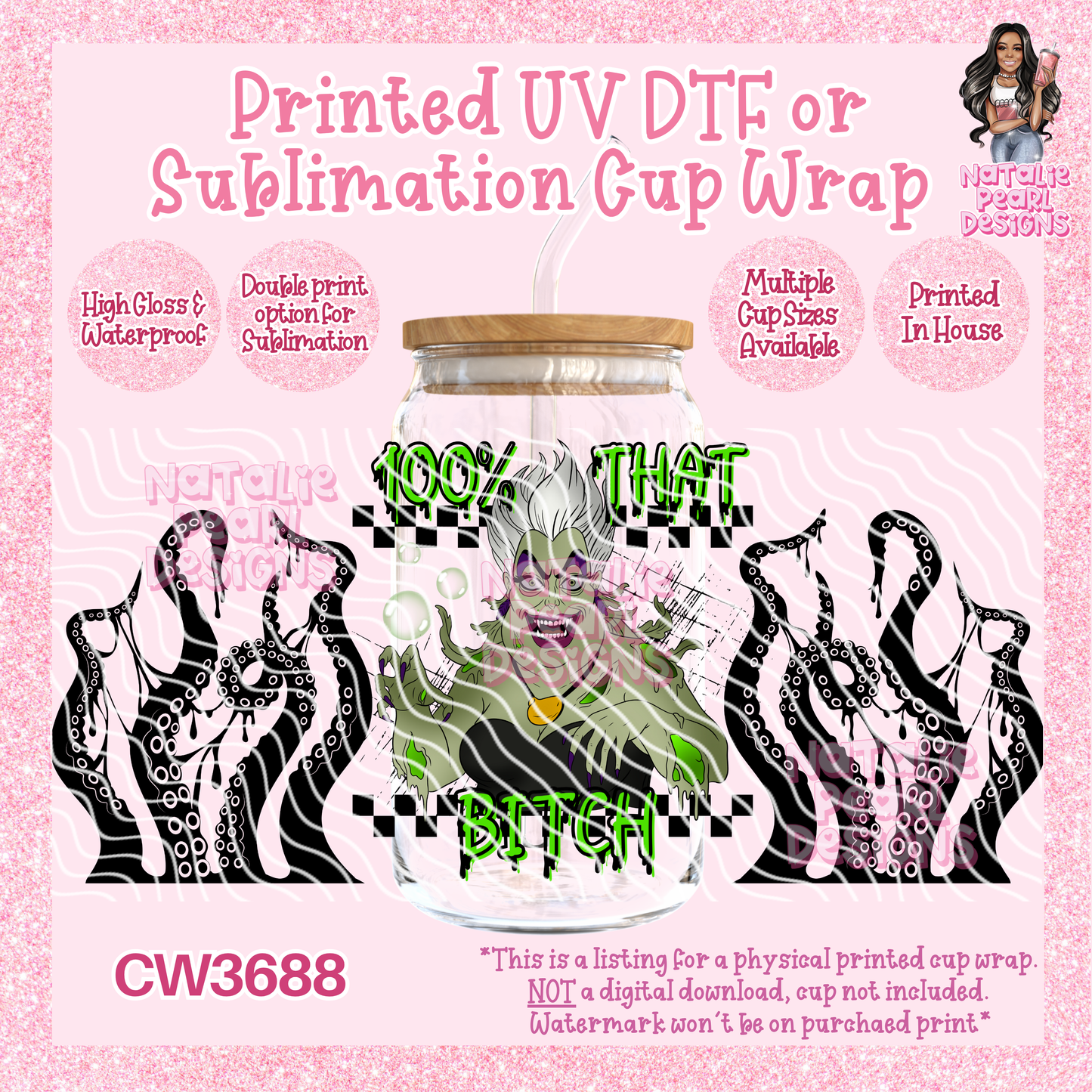CW3688 UV DTF/SUB Cup Wraps
