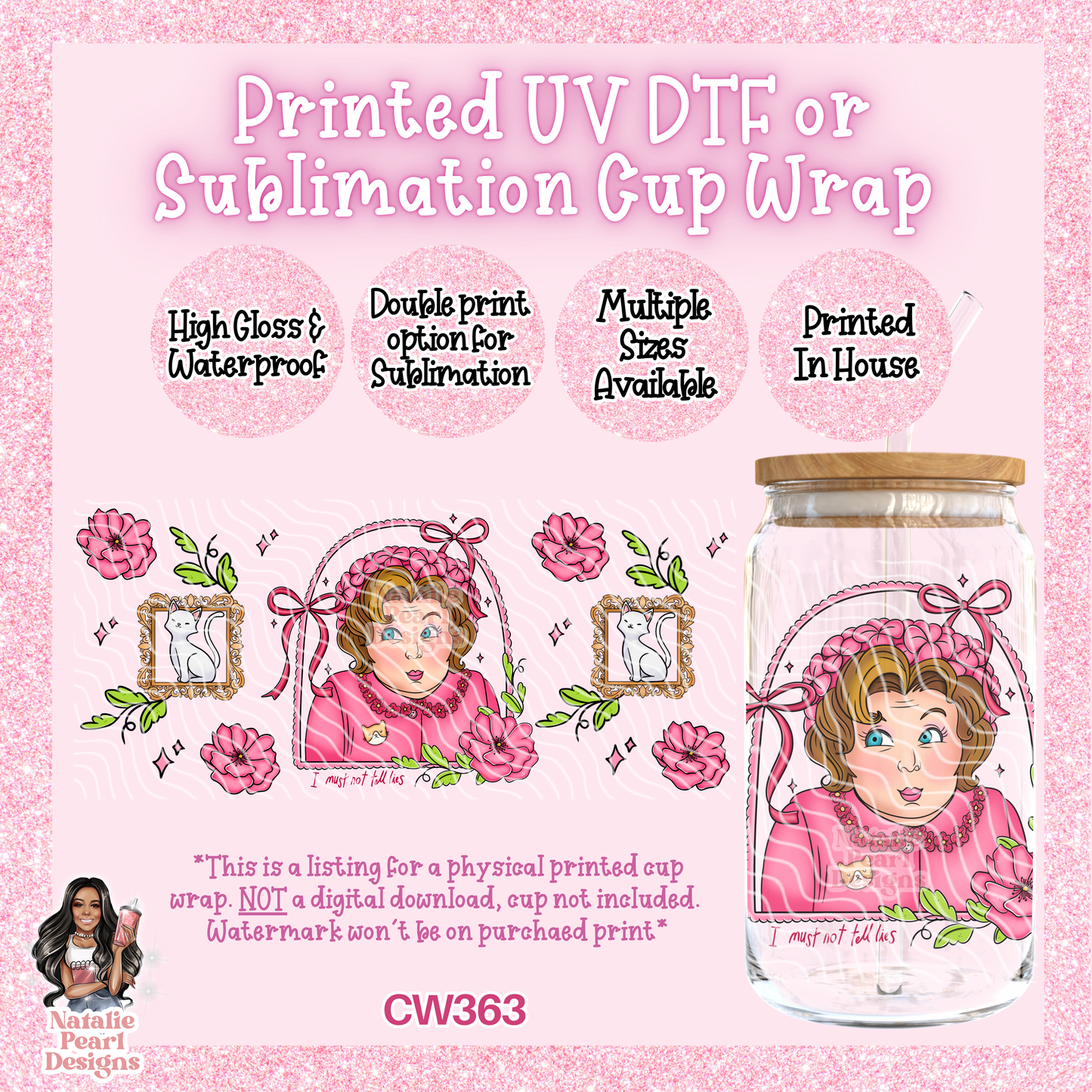 CW363 UV DTF/SUB Cup Wrap