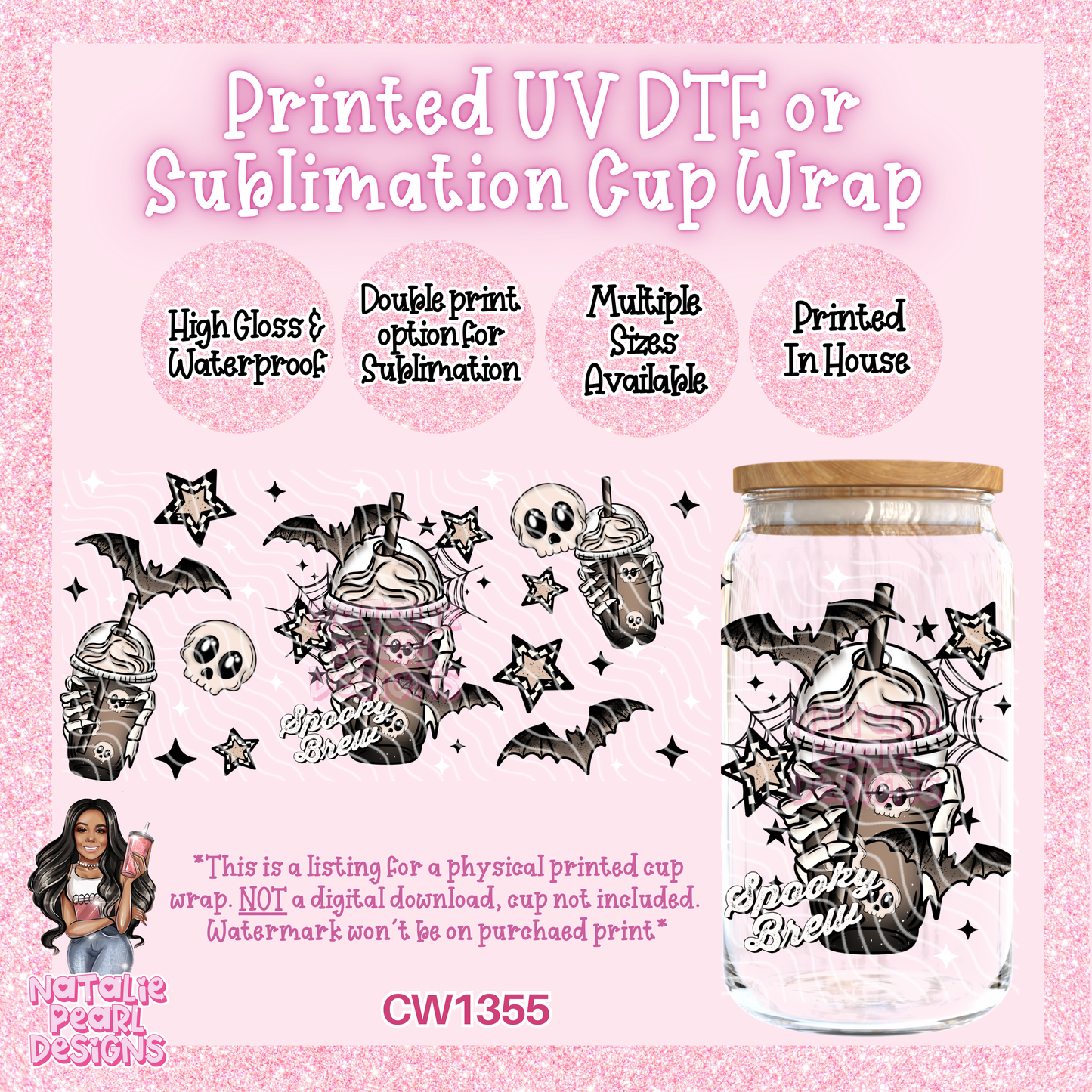CW1355 UV DTF/SUB Cup Wrap