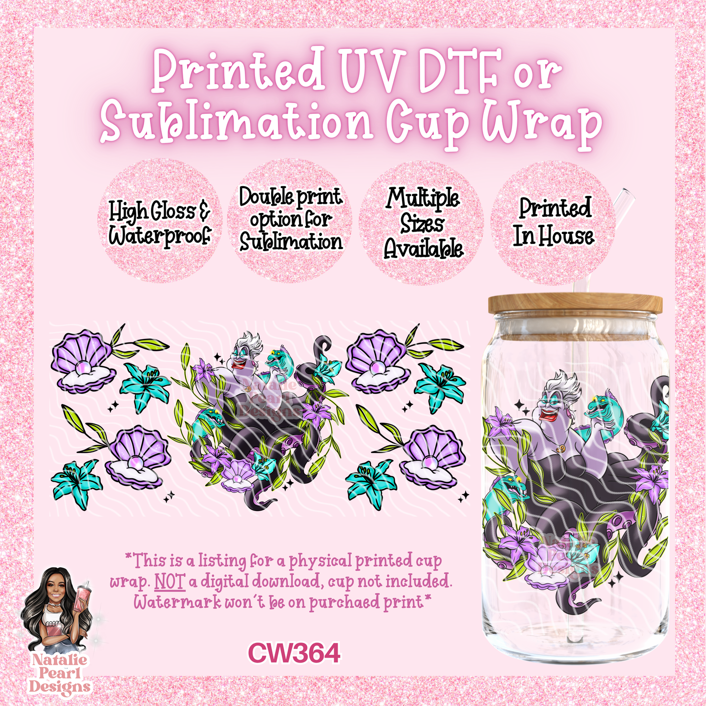 CW364 UV DTF/SUB Cup Wrap