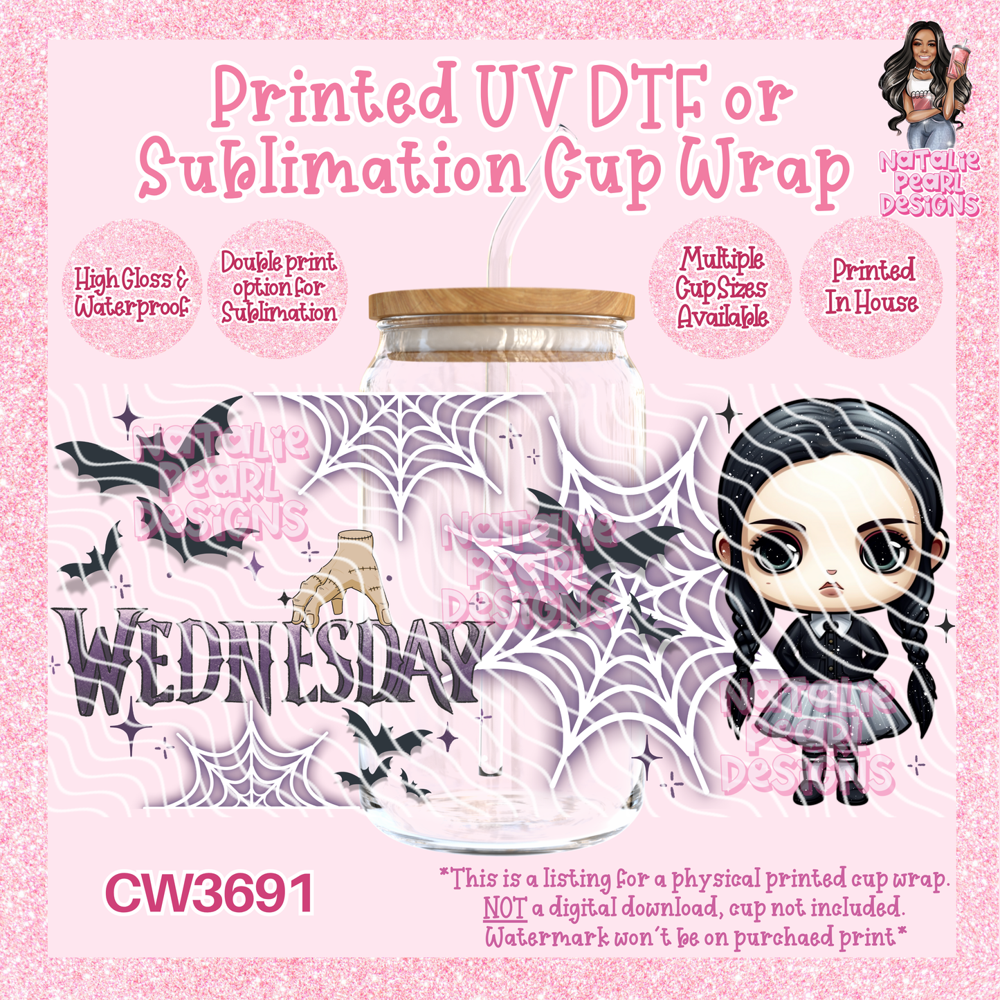 CW3691 UV DTF/SUB Cup Wraps