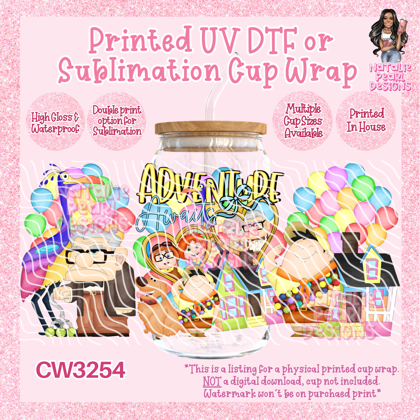 CW3254 UV DTF/SUB Cup Wraps
