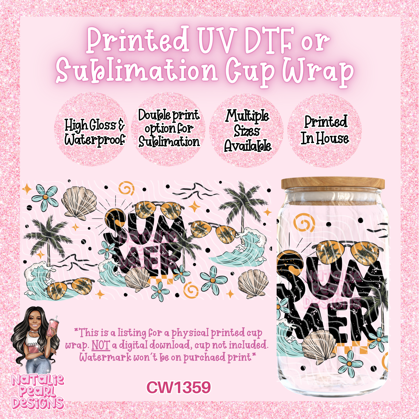 CW1359 UV DTF/SUB Cup Wrap