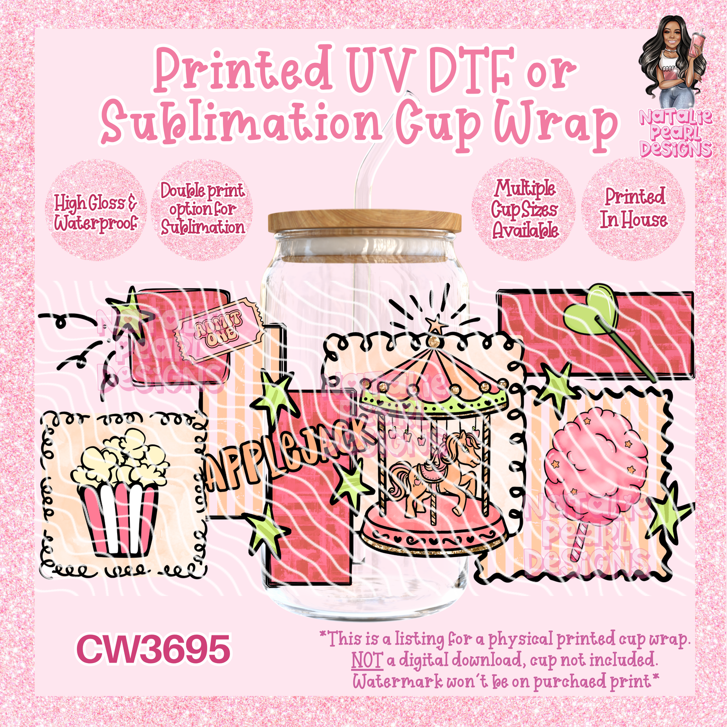 CW3695 UV DTF/SUB Cup Wraps