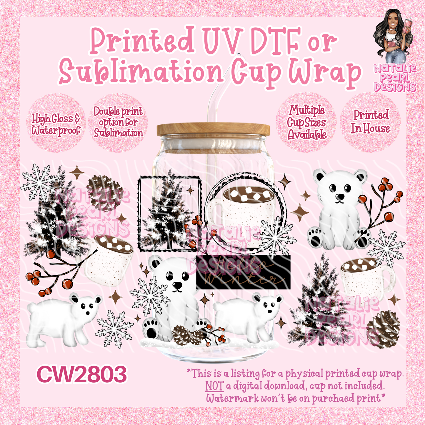 CW2803 UV DTF/SUB Cup Wraps