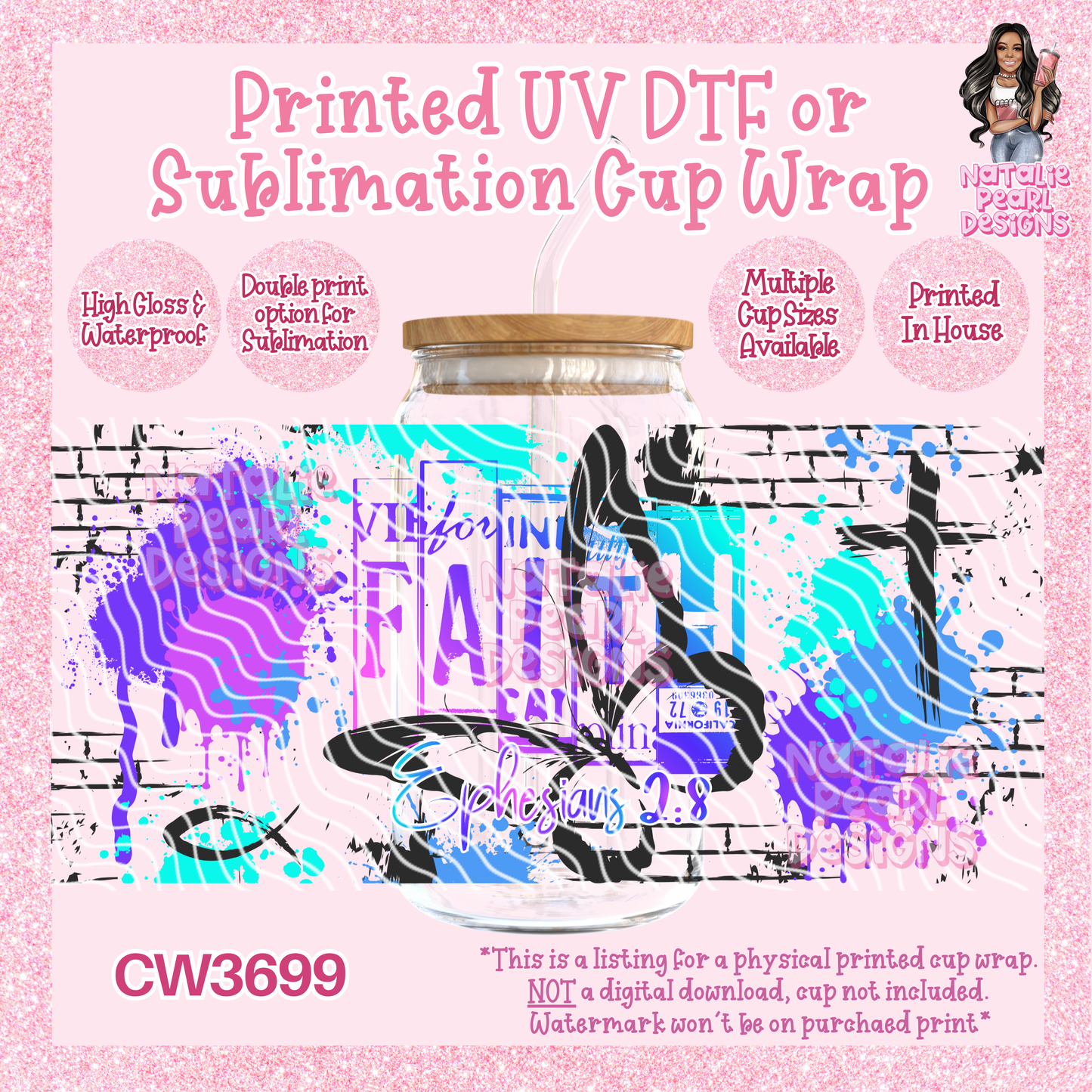 CW3699 UV DTF/SUB Cup Wraps