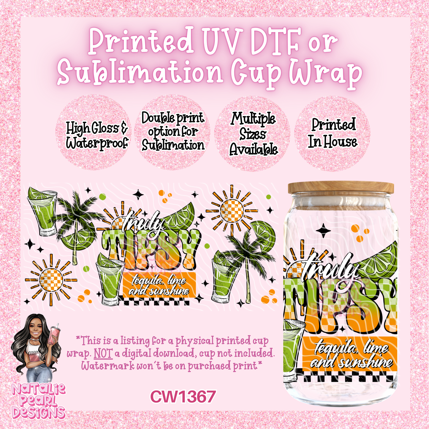 CW1367 UV DTF/SUB Cup Wrap