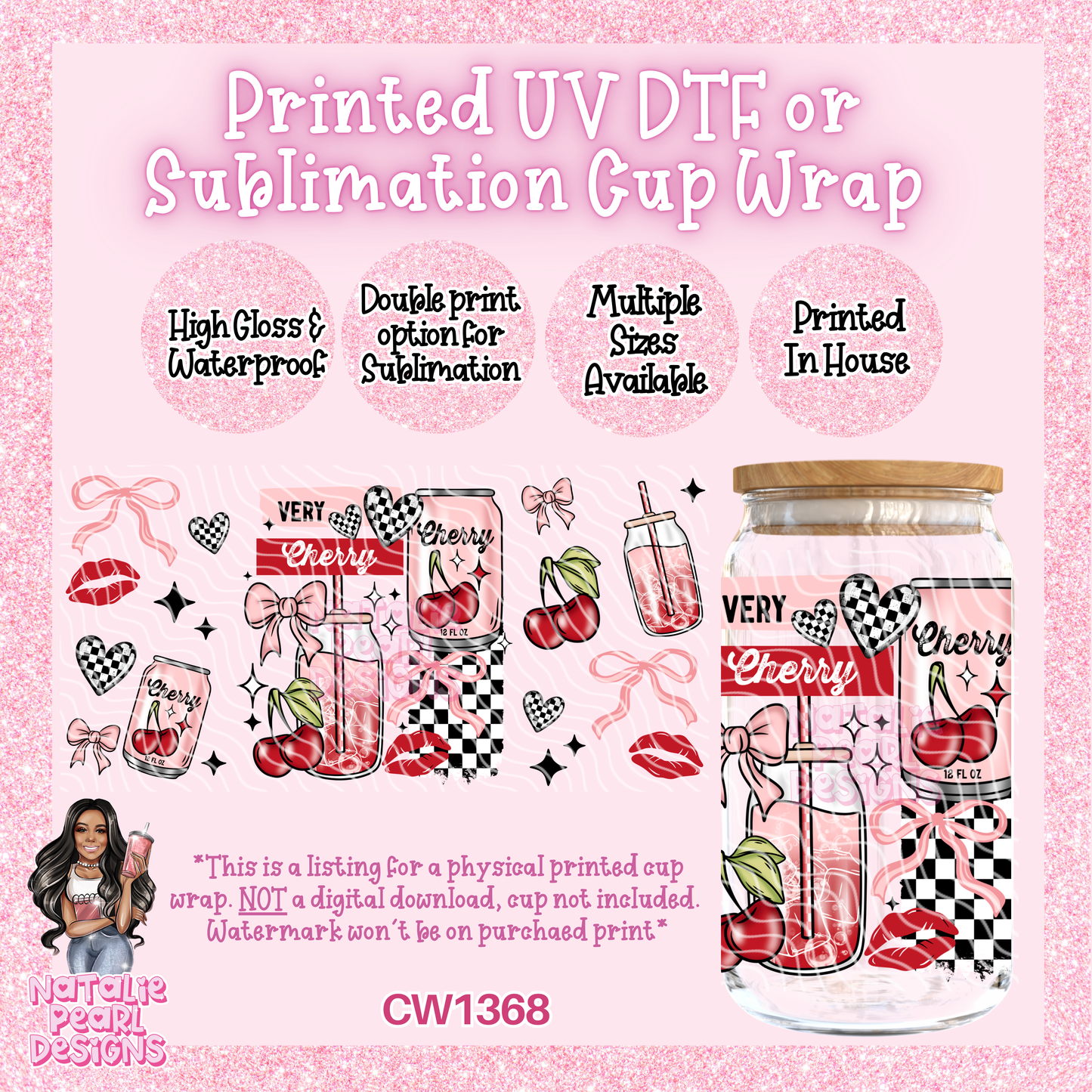 CW1368 UV DTF/SUB Cup Wrap