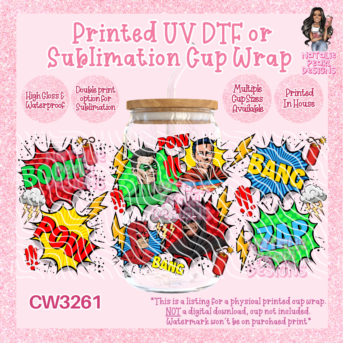 CW3261 UV DTF/SUB Cup Wraps