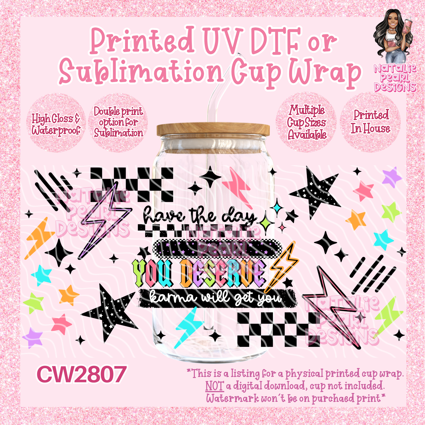 CW2807 UV DTF/SUB Cup Wraps