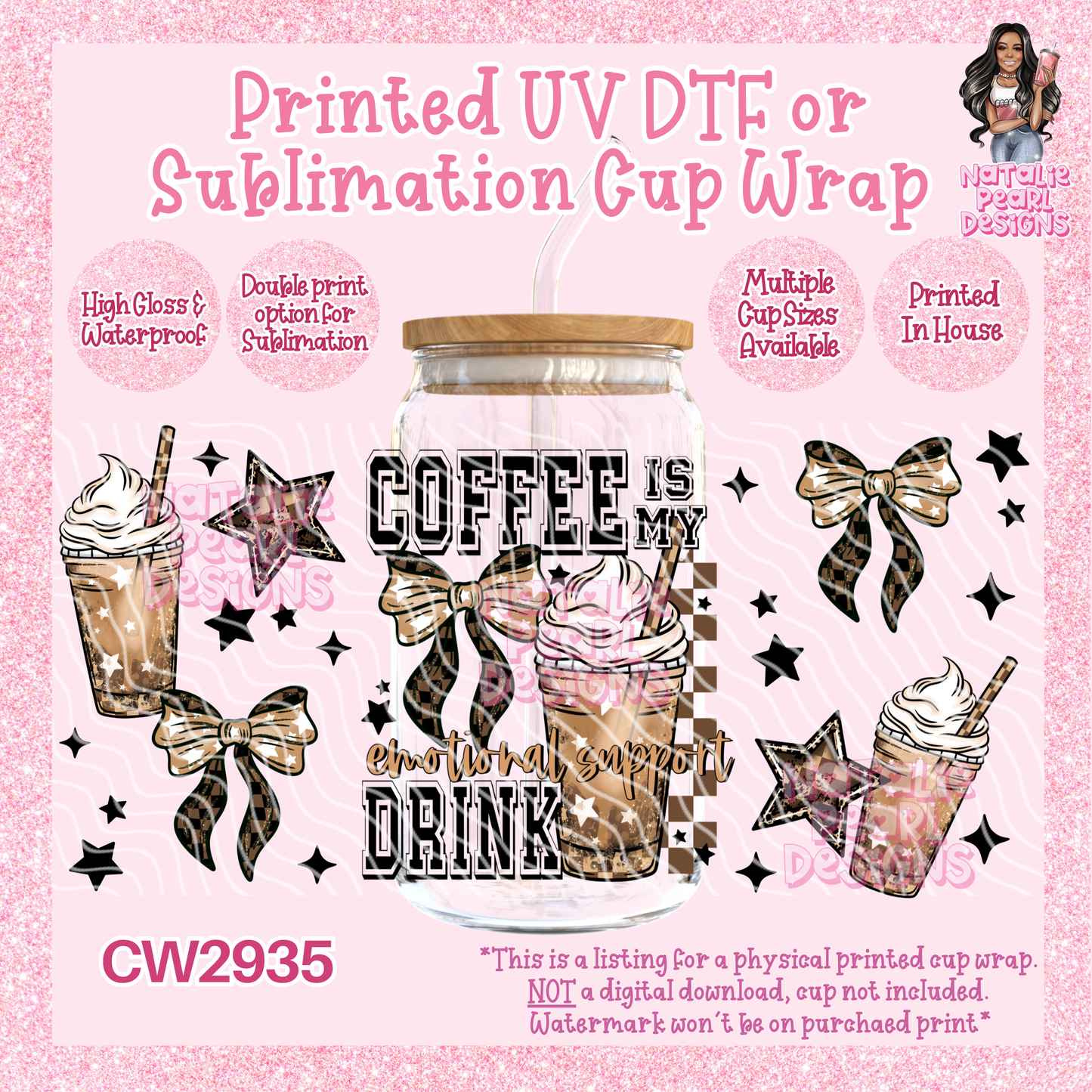 CW2935 UV DTF/SUB Cup Wraps