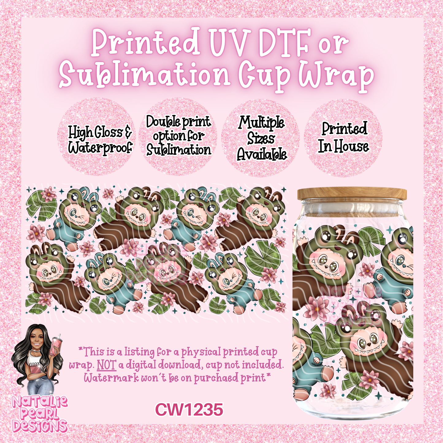 CW1235 UV DTF/SUB Cup Wrap