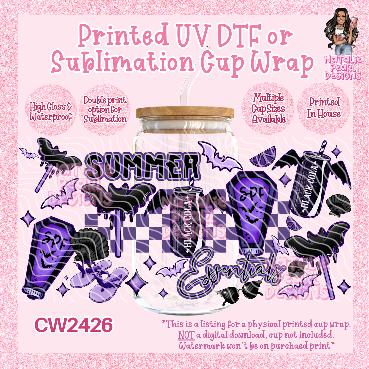 CW2426 UV DTF/SUB Cup Wraps