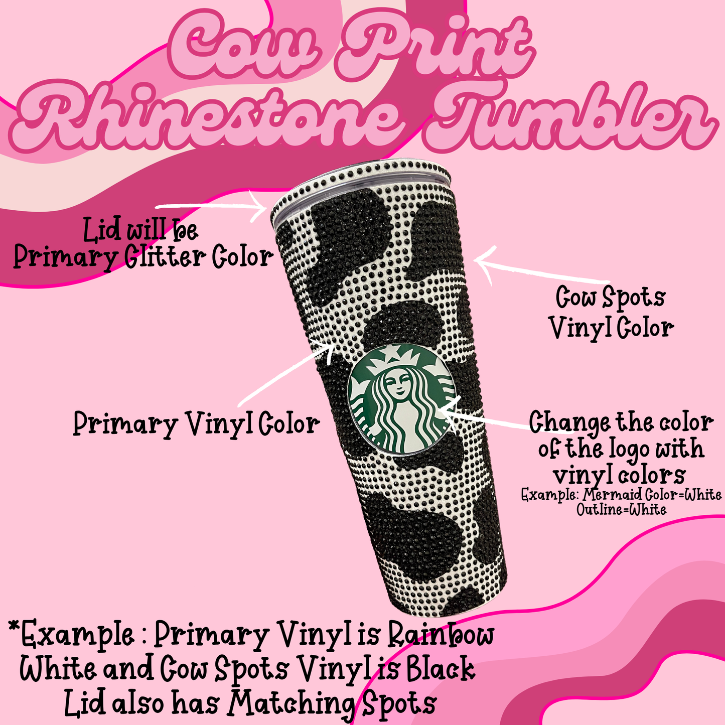 Custom Glitter & Rhinestone Tumbler( All Patterns)
