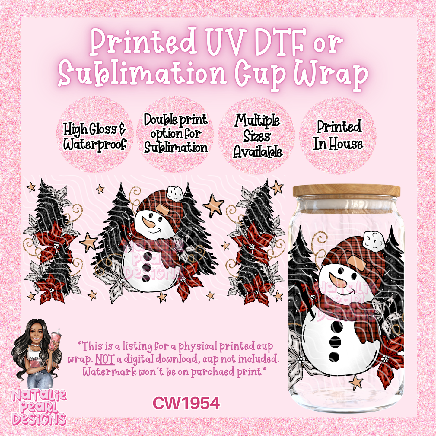 CW1954 UV DTF/SUB Cup Wraps
