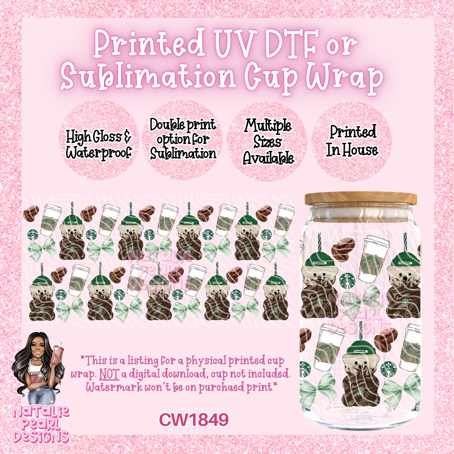 CW1849 UV DTF/SUB Cup Wraps