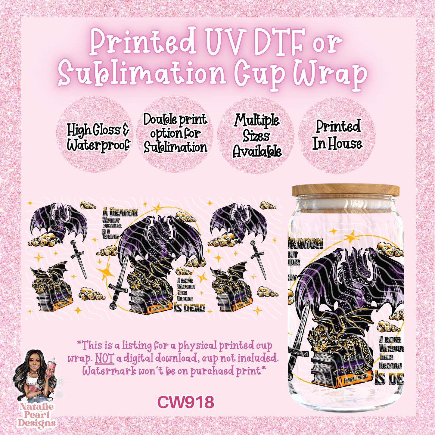 CW918 UV DTF/SUB Cup Wrap