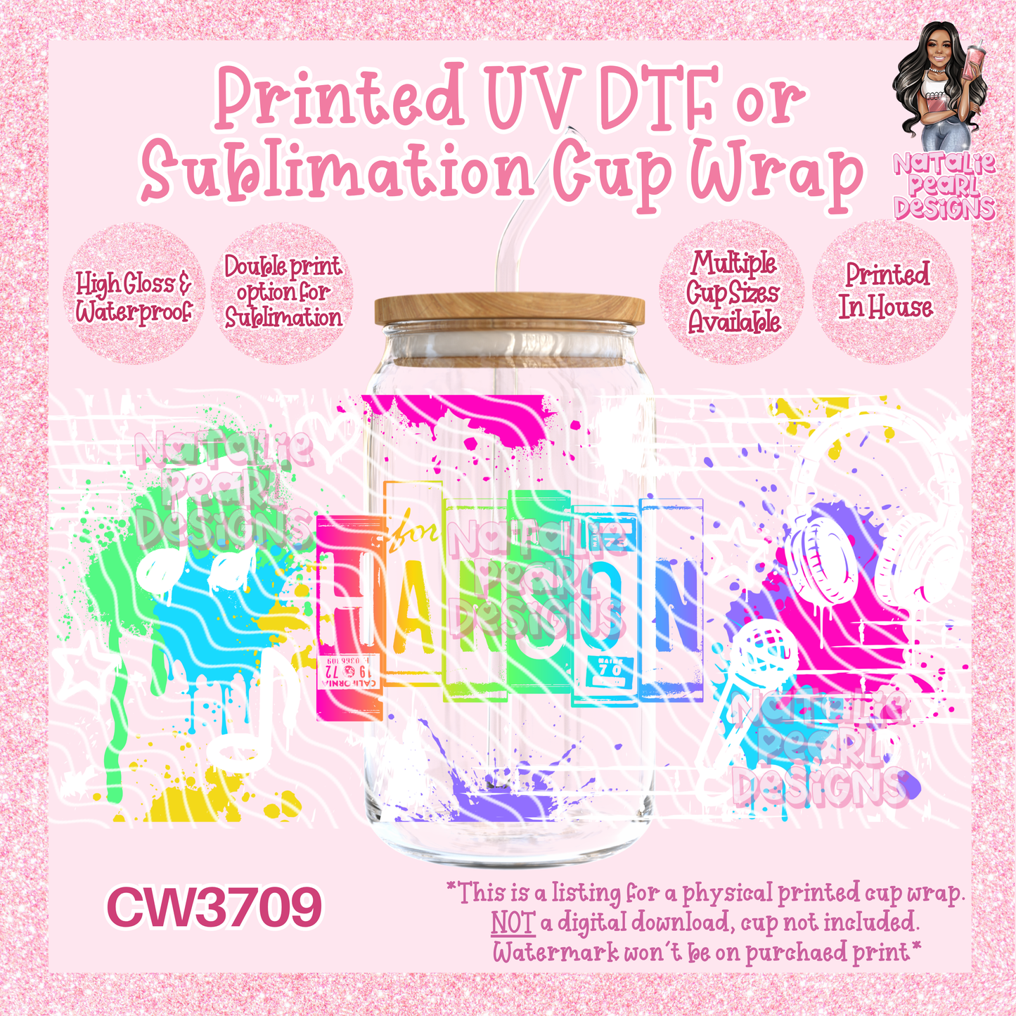 CW3709 UV DTF/SUB Cup Wraps