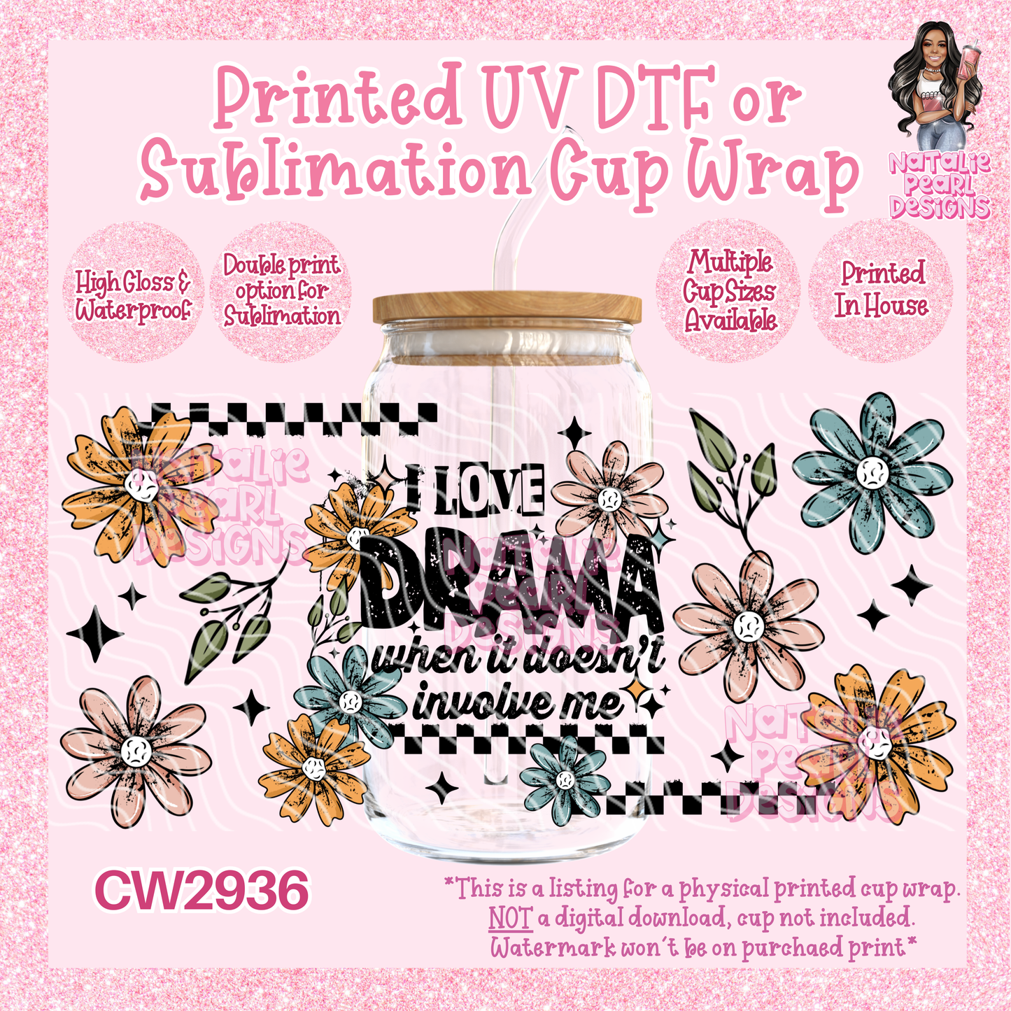 CW2936 UV DTF/SUB Cup Wraps