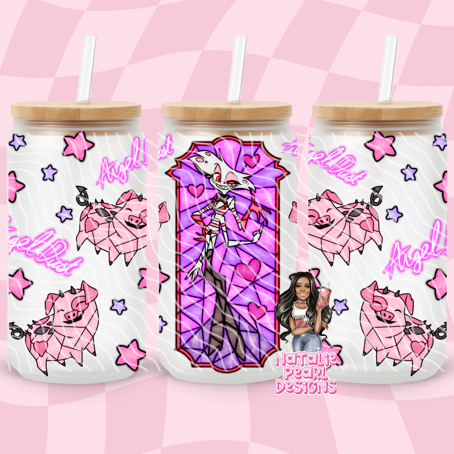 Hazbin Glass Cans
