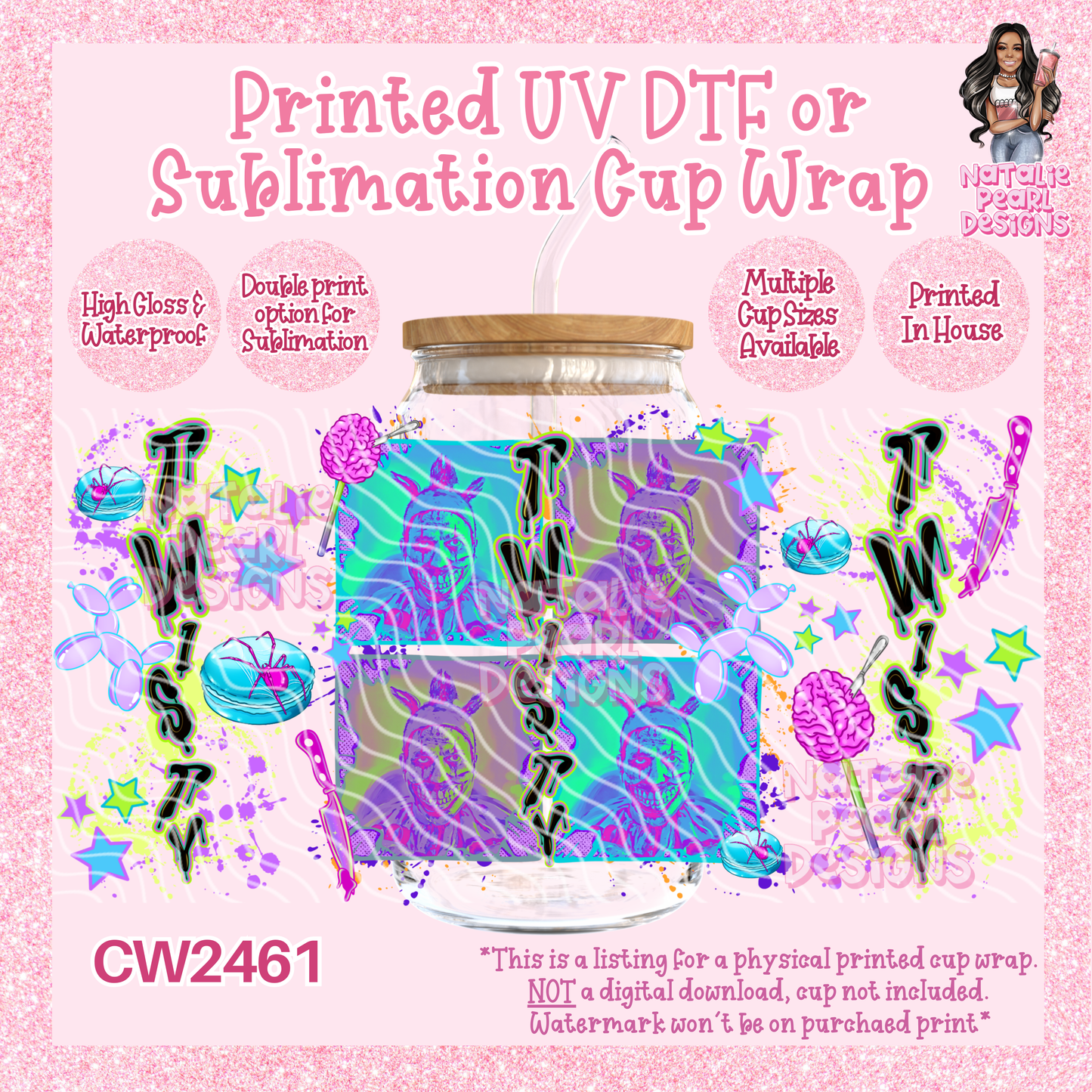 CW2461 UV DTF/SUB Cup Wraps
