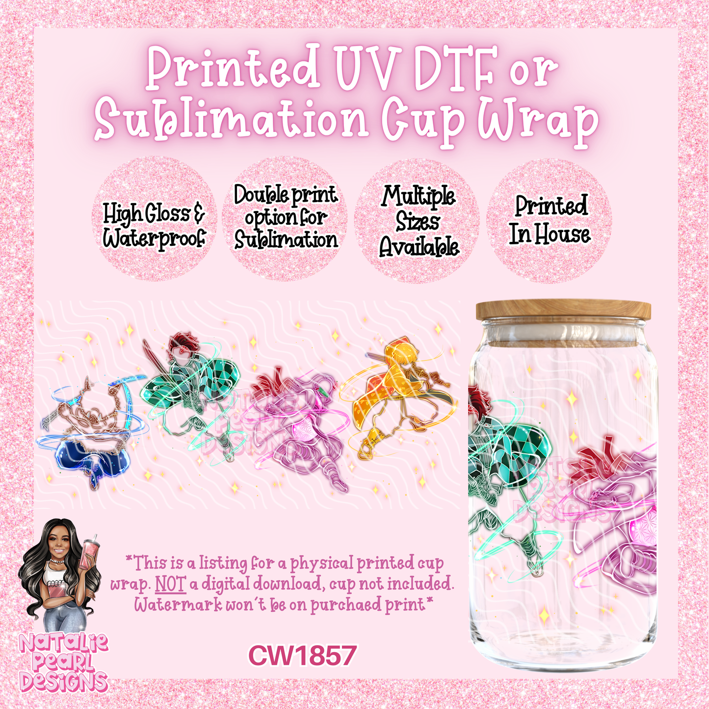 CW1857 UV DTF/SUB Cup Wraps