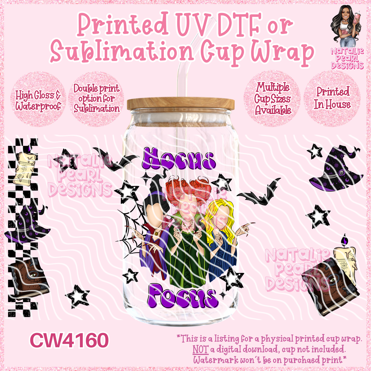 CW4160 UV DTF/SUB Cup Wraps