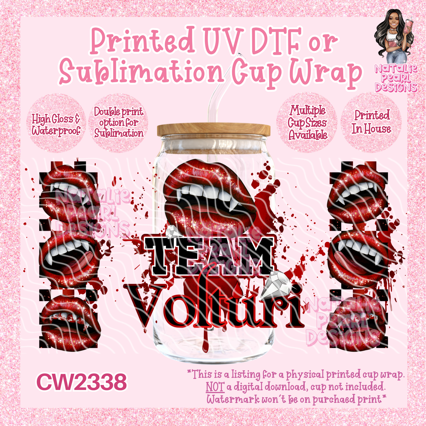 CW2338 UV DTF/SUB Cup Wraps