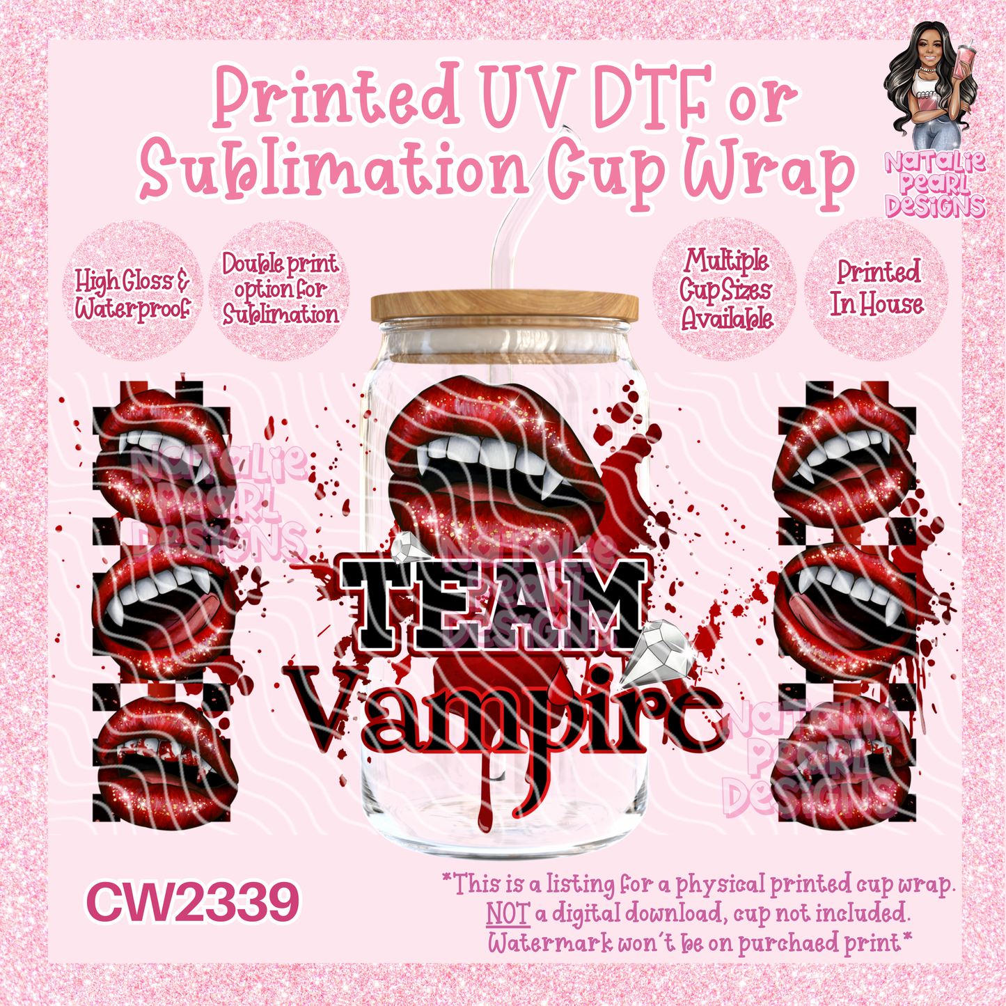 CW2339 UV DTF/SUB Cup Wraps