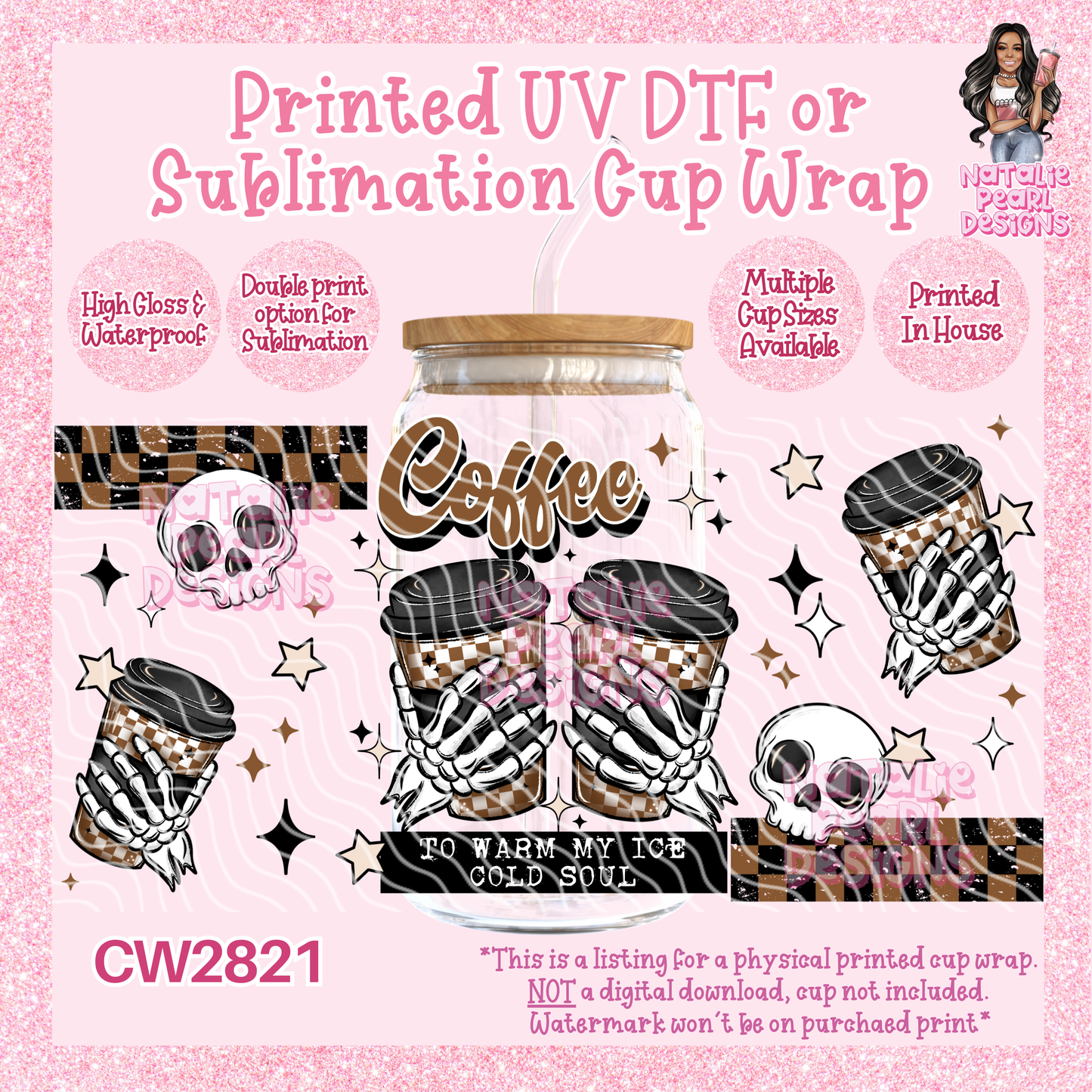 CW2821 UV DTF/SUB Cup Wraps