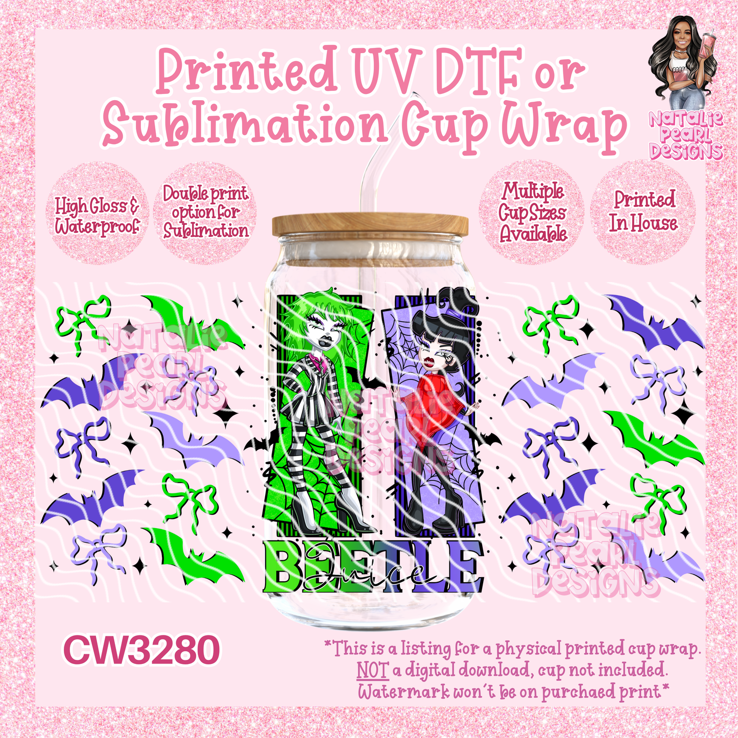 CW3280 UV DTF/SUB Cup Wraps