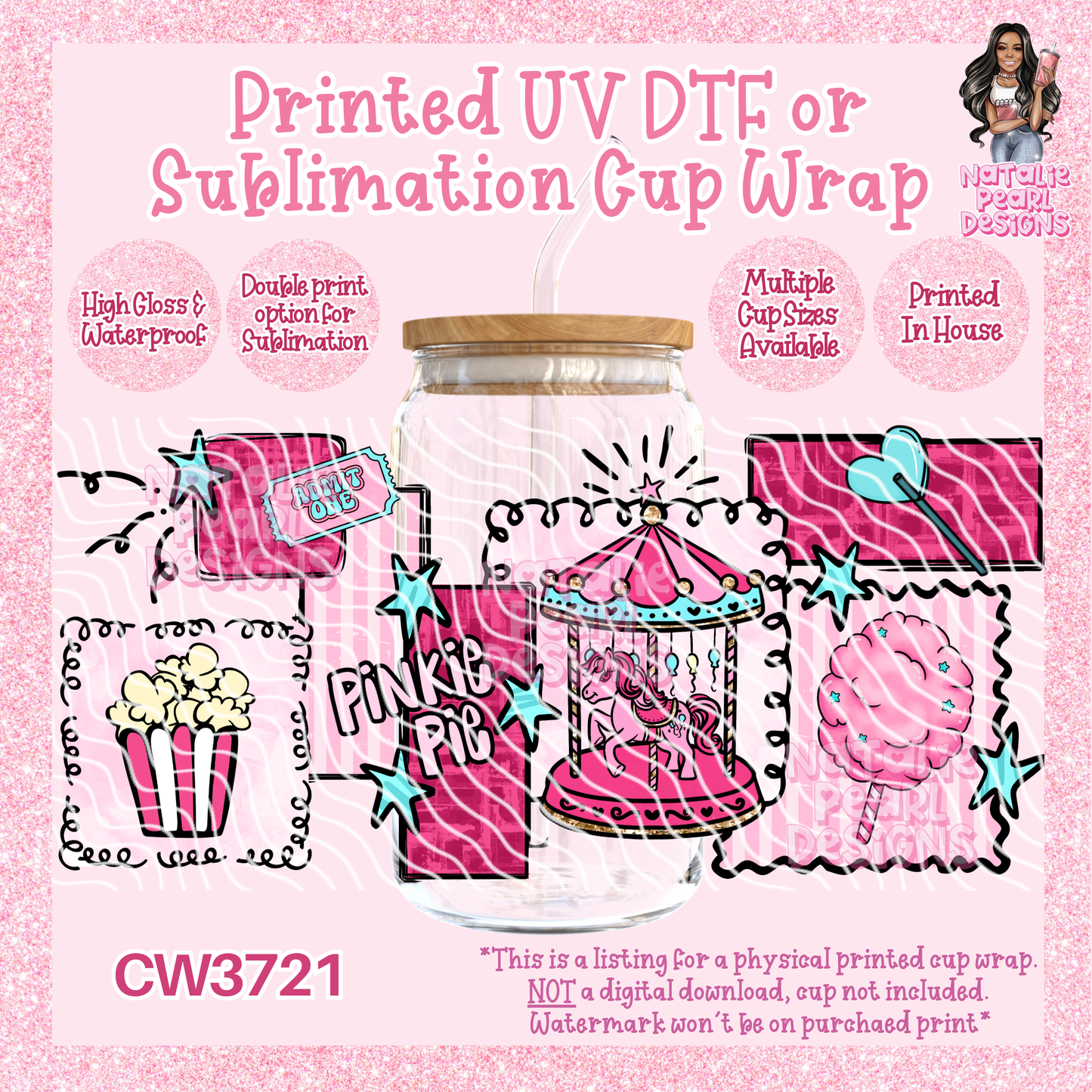 CW3721 UV DTF/SUB Cup Wraps