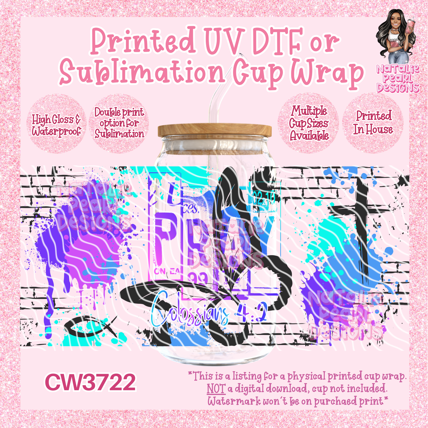 CW3722 UV DTF/SUB Cup Wraps
