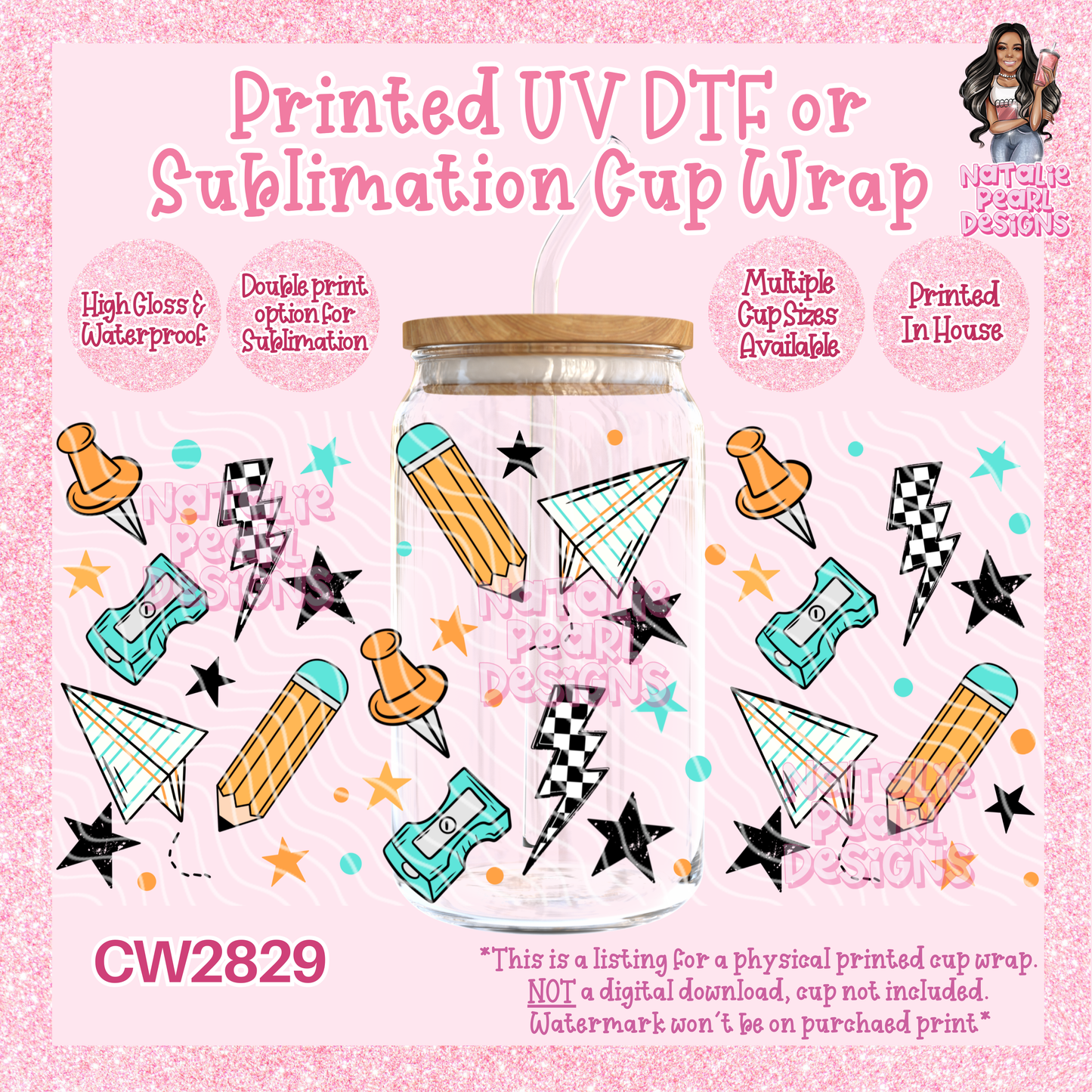 CW2829 UV DTF/SUB Cup Wraps