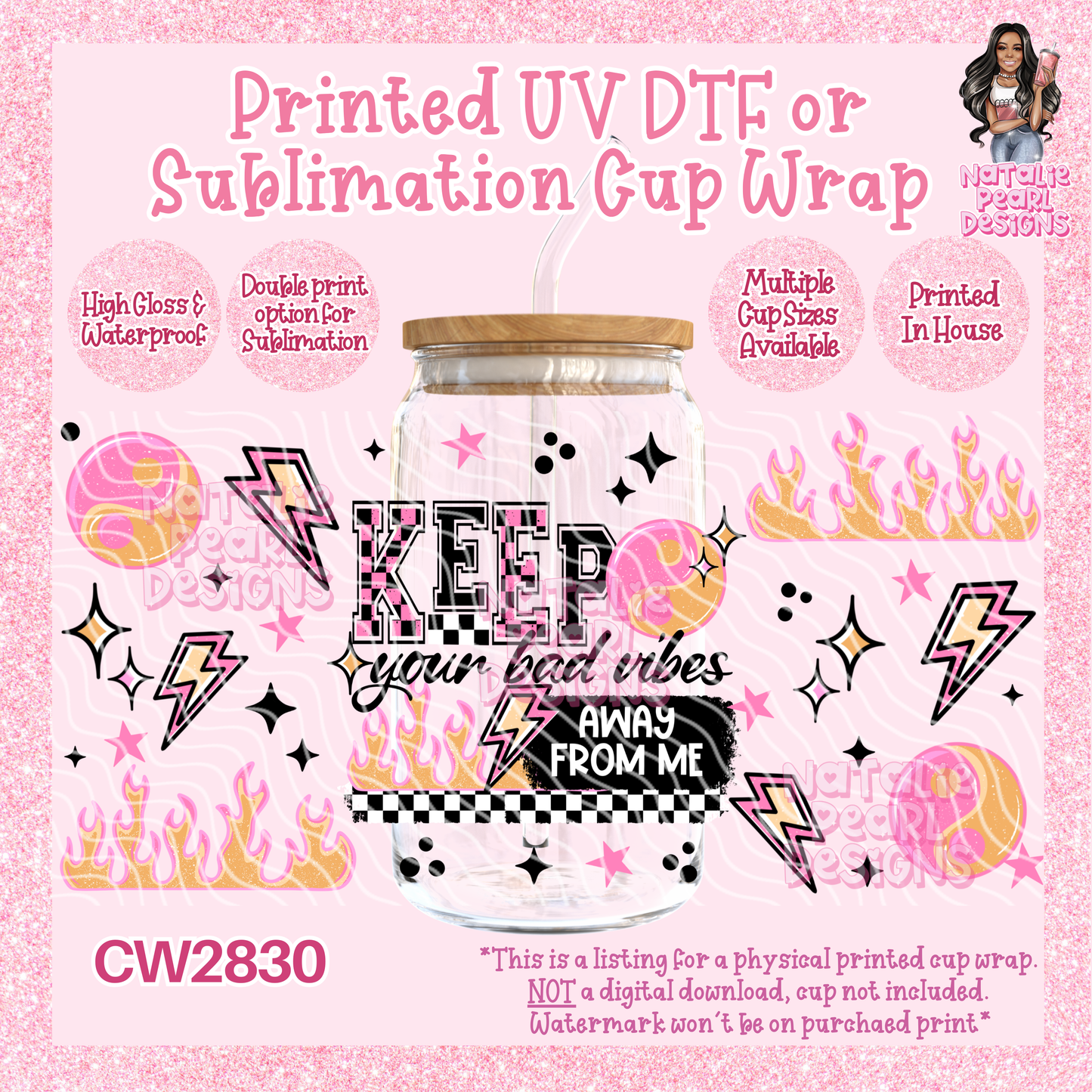 CW2830 UV DTF/SUB Cup Wraps