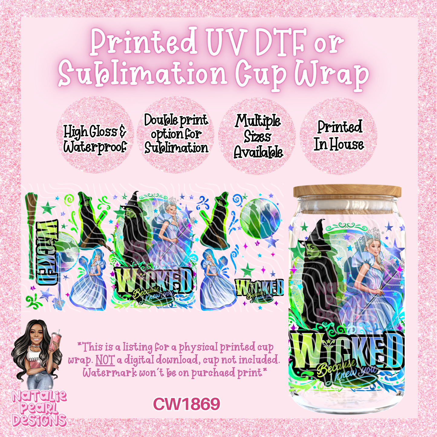CW1869 UV DTF/SUB Cup Wraps
