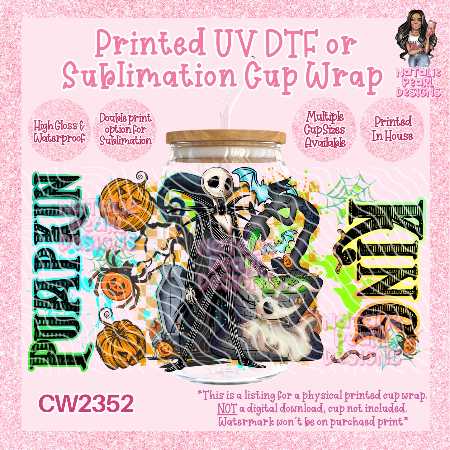 CW2352 UV DTF/SUB Cup Wraps