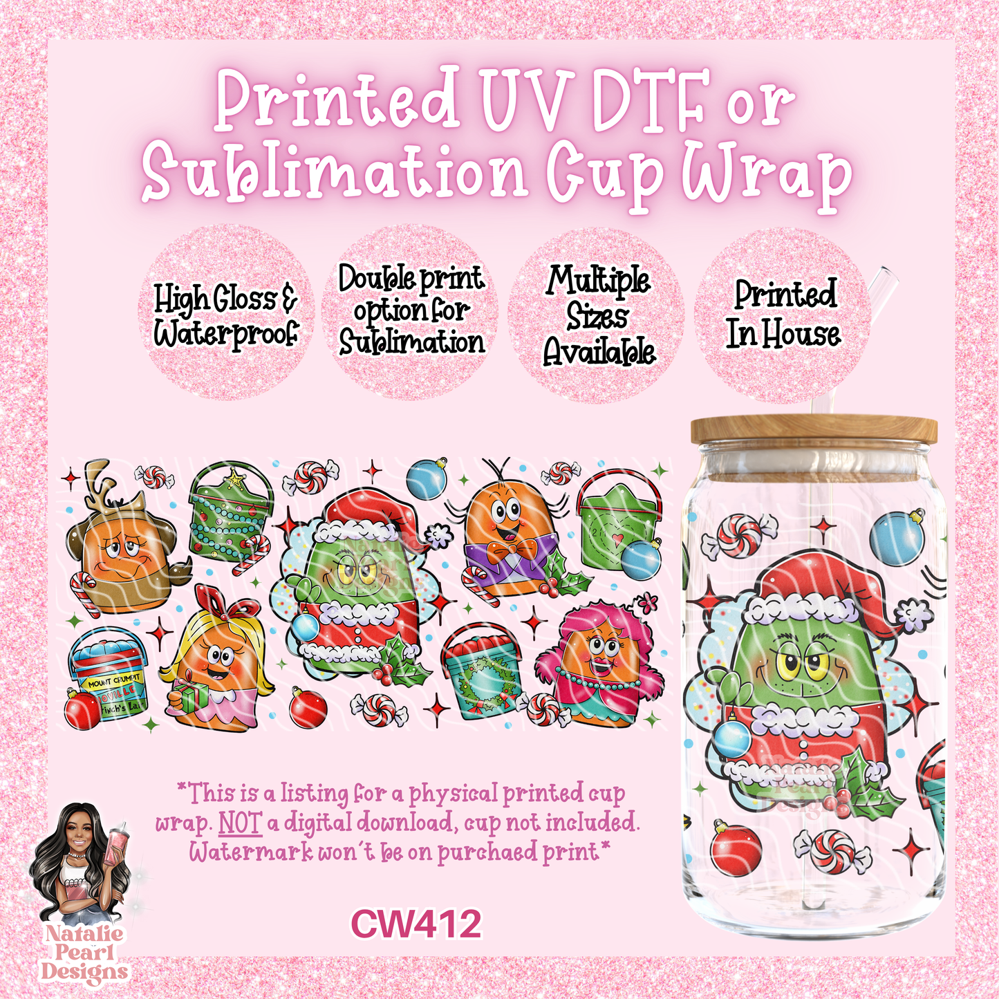 CW412 UV DTF/SUB Cup Wrap