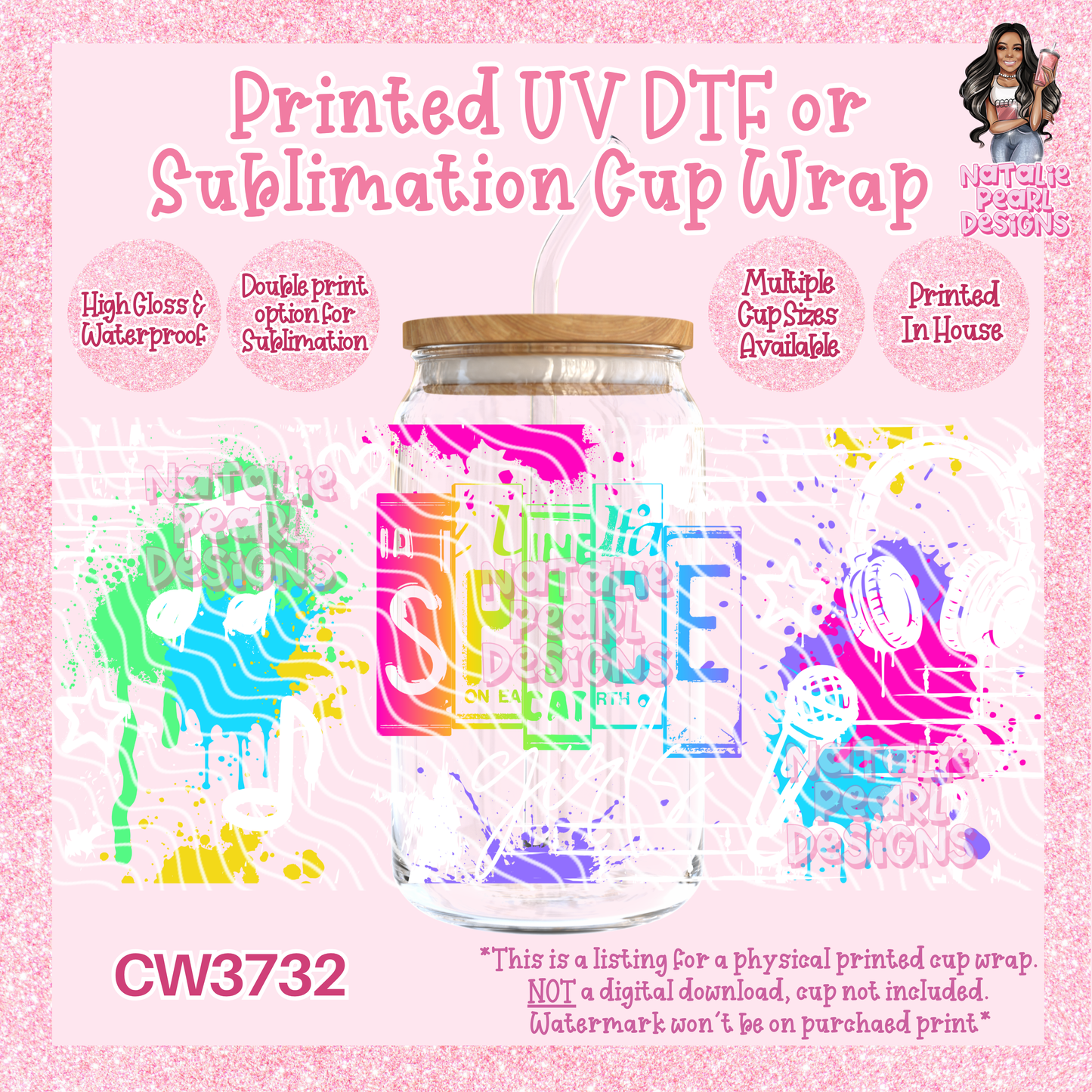 CW3732 UV DTF/SUB Cup Wraps