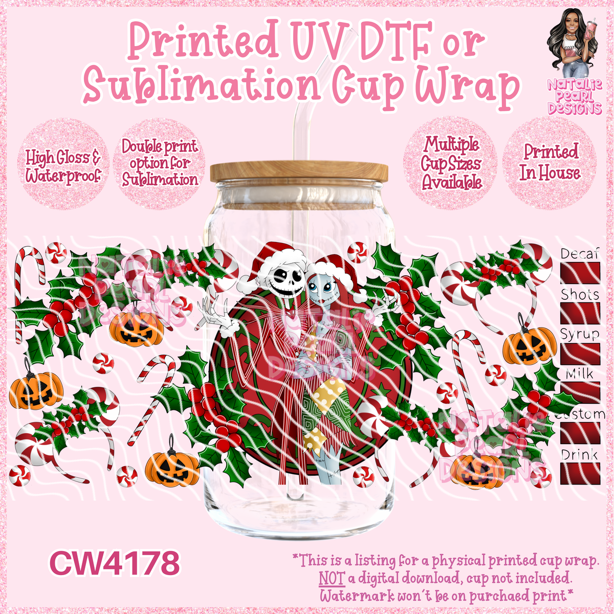 CW4178 UV DTF/SUB Cup Wraps