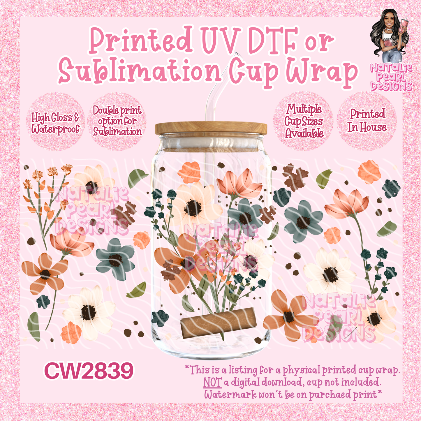 CW2839 UV DTF/SUB Cup Wraps