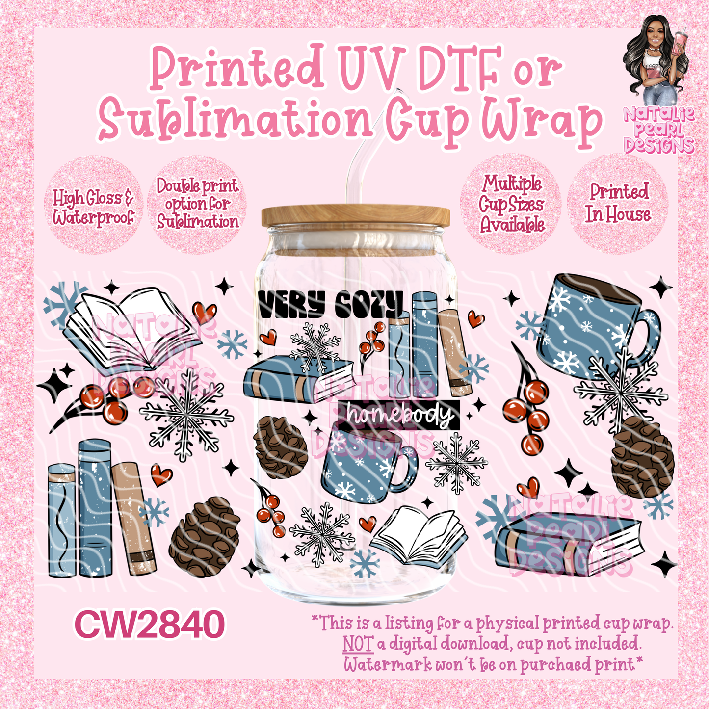 CW2840 UV DTF/SUB Cup Wraps