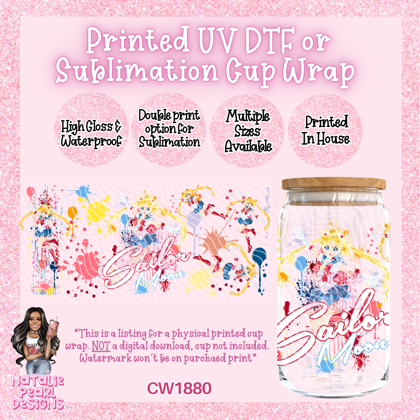 CW1880 UV DTF/SUB Cup Wraps