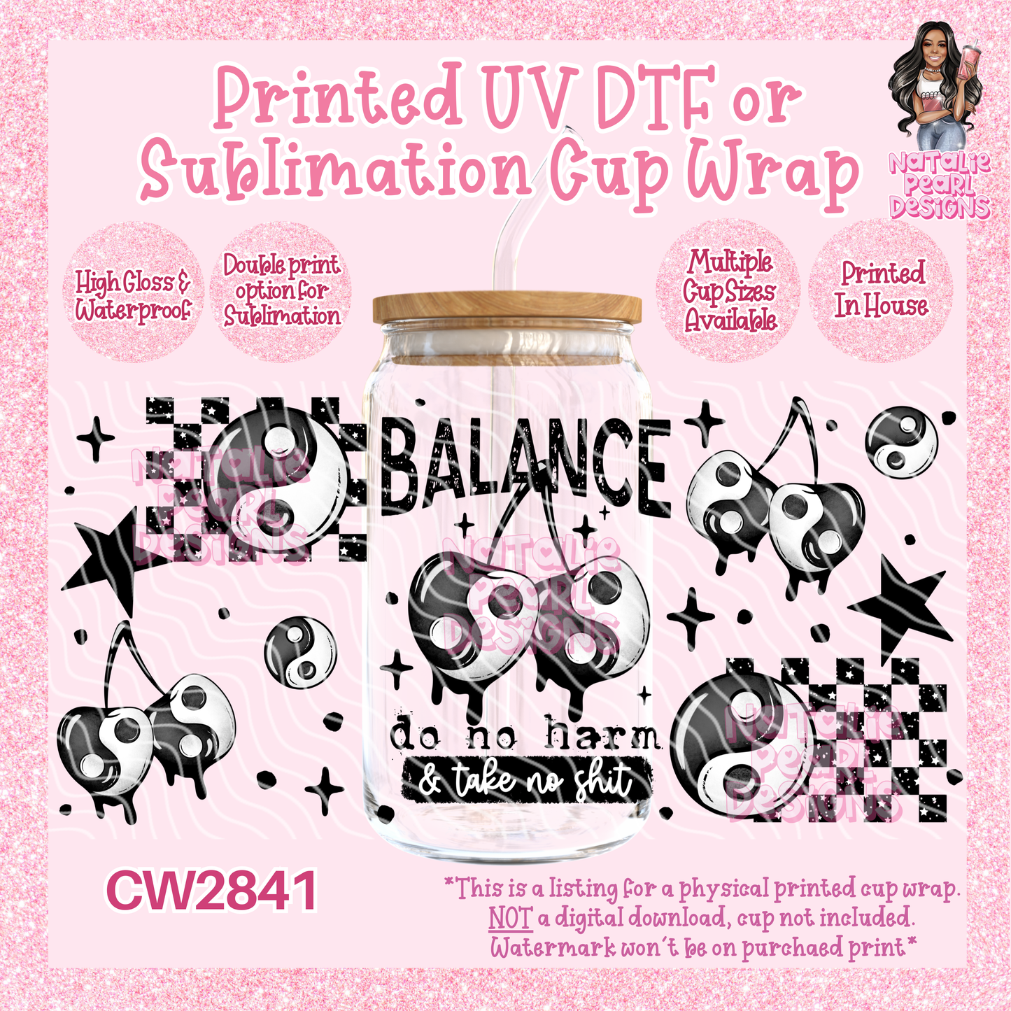 CW2841 UV DTF/SUB Cup Wraps