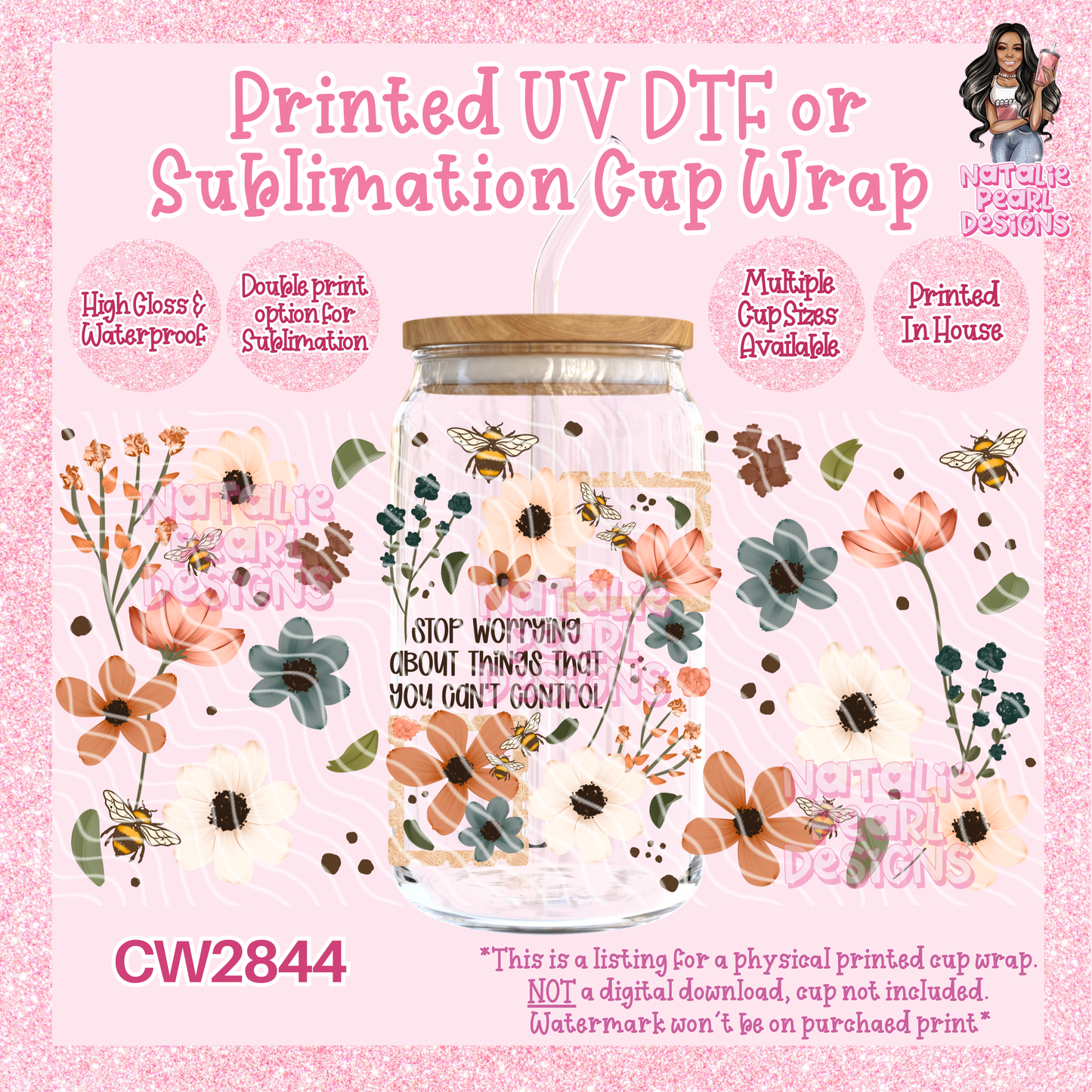 CW2844 UV DTF/SUB Cup Wraps