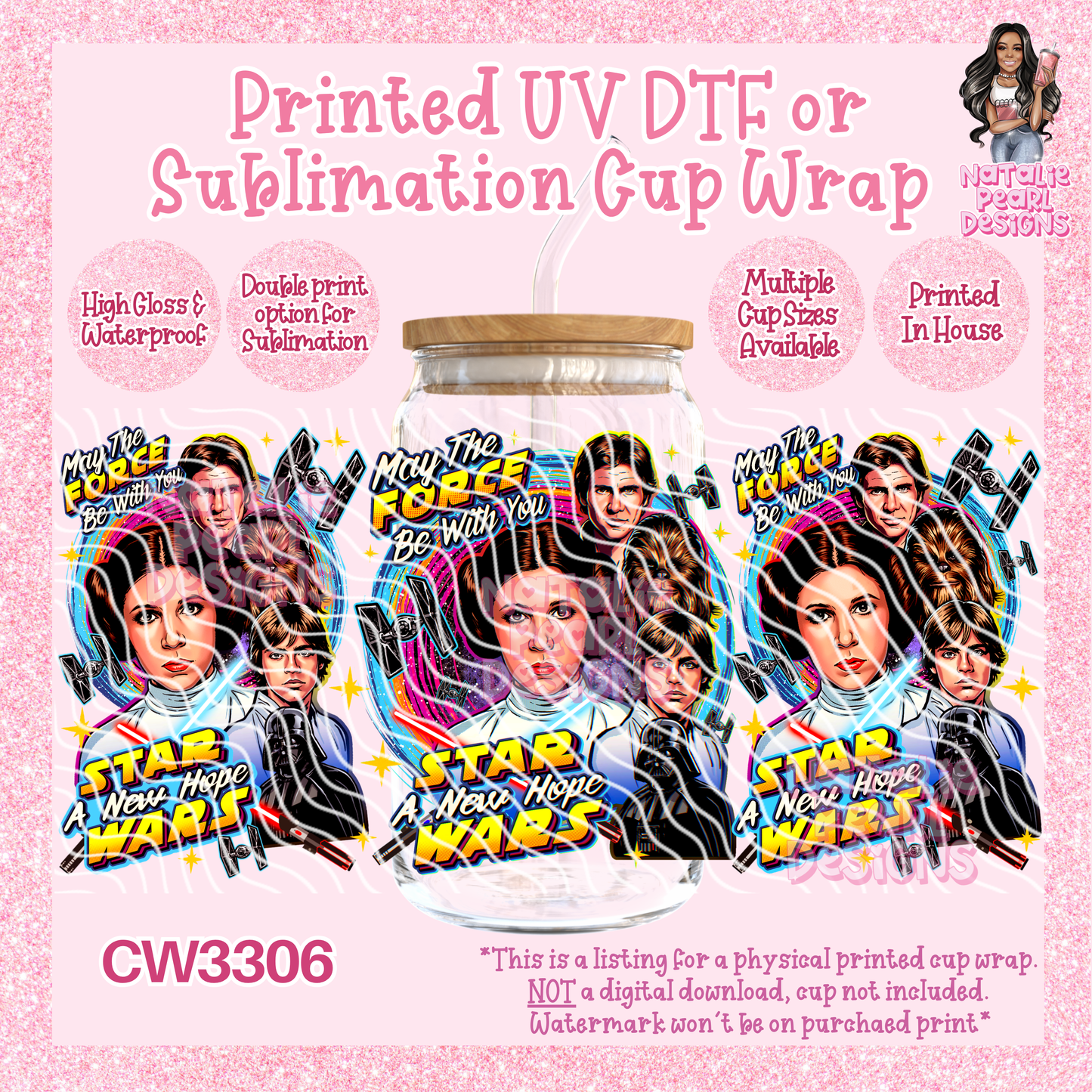 CW3306 UV DTF/SUB Cup Wraps
